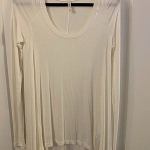 Free People White Long Sleeve Tunic/Shirt, size S. MOVING SALE!!!